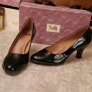 Patent leather 3 inch heel shoes never worn.